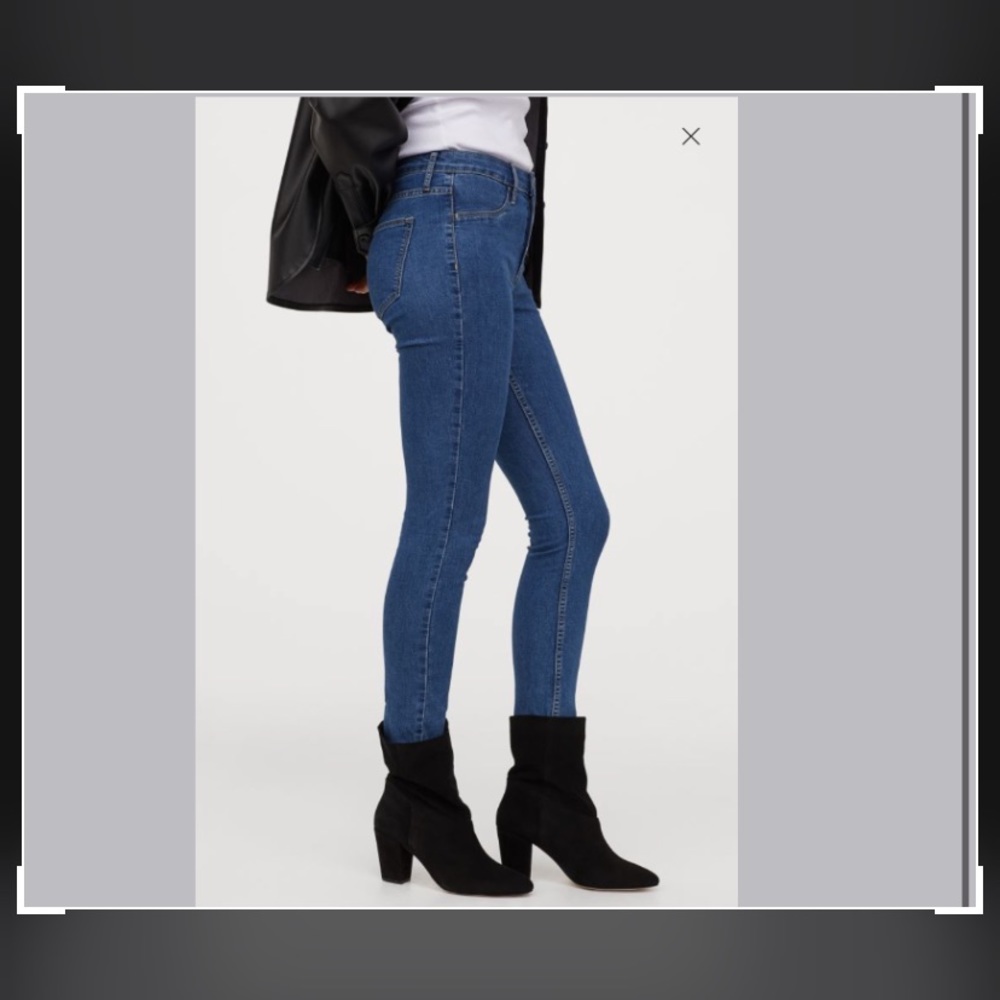 Denim jean pants H&M skinny fit; size 12-13 Youth